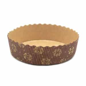 ECOPB10030-450 Rund pappersform brun/guld 450 st/krt