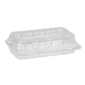 GE10H50 Clear bakery container with hinged lid 600 pcs/ctn