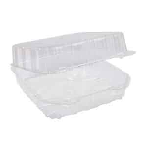GE1BP80Y Clear bakery container with hinged lid 320 pcs/ctn