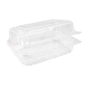 GETO1912H75NVT Clear bakery container with hinged lid 320 pcs/ctn